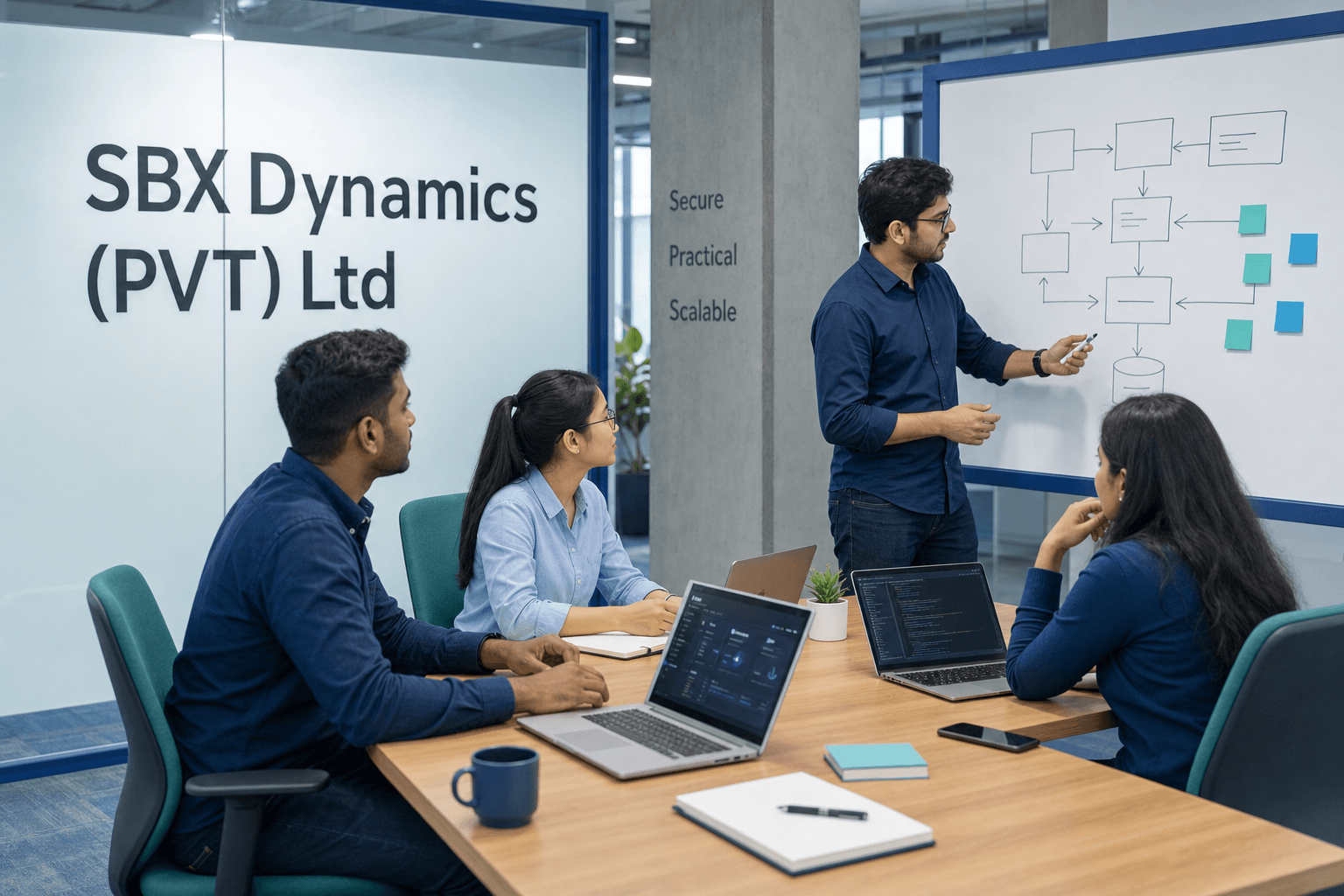 Product and engineering team collaborating at SBX Dynamics, Colombo, Sri Lanka